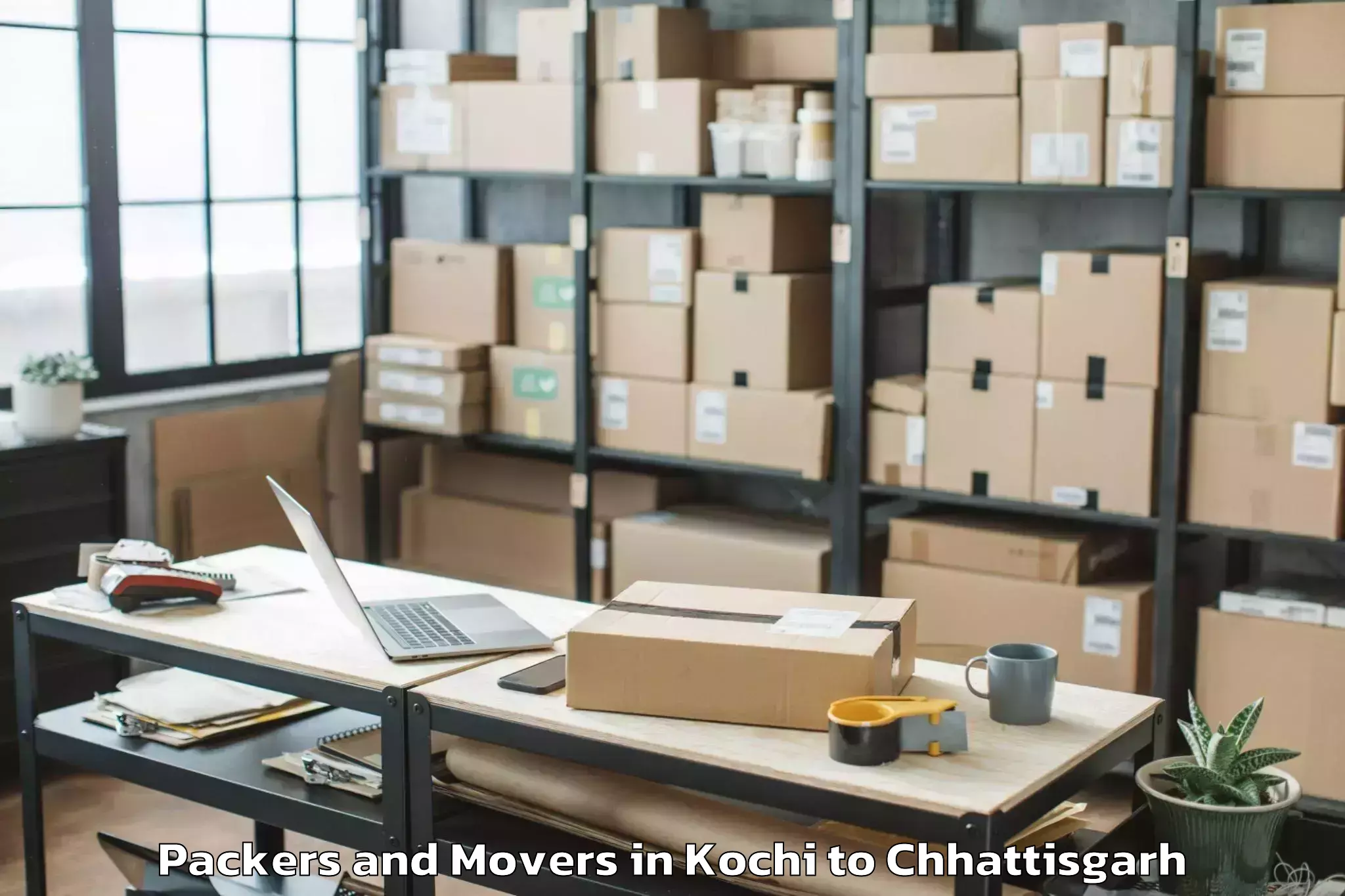 Trusted Kochi to Bemetara Packers And Movers